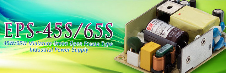 EPS-45S/65S Series (45W/65W Miniature Green Open Frame Type Industrial Power Supply) 