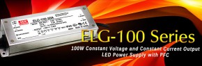 ELG-100 - двухрежимные (CV + CC) источники питания с поддержкой  PFC
