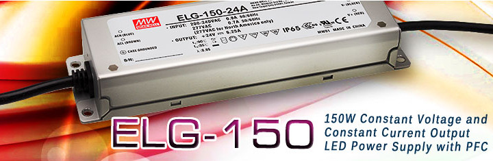 драйвер тока для светодиодных изделий ELG-150 (CV + CC) (