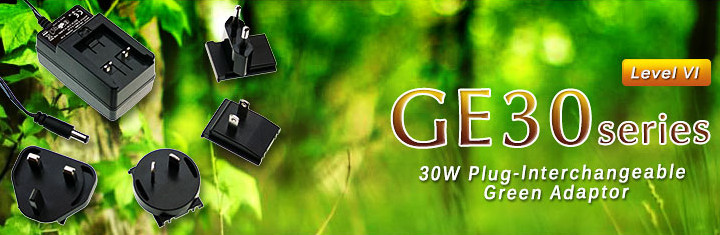 GE30 Series (30W Plug-Interchangeable Green Adaptor (Level VI))