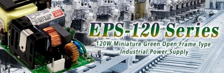 Серии EPS-120 - малогабаритные источники питания открытого исполнения, номинальной мощностью 120 Вт.